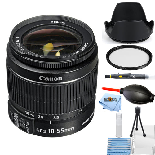 Canon EF-S 18-55mm f/3.5-5.6 IS II Objectif 2042B002 UV Bundle - Nouveau dans une boîte blanche