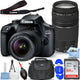 Canon EOS 4000D / Rebel T100 with 18-55mm III + 75-300mm Lenses - 64GB Bundle Canon