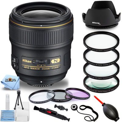 Nikon AF-S NIKKOR 35mm f/1.4G Lens 2198 - 9PC Accessory Bundle