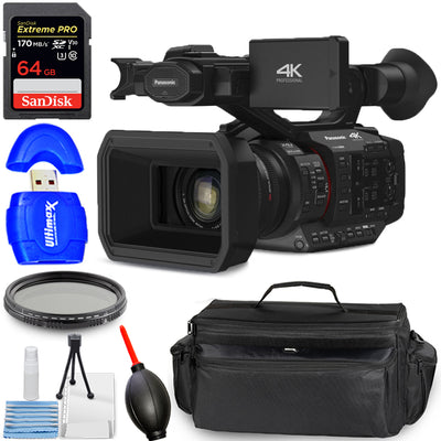 Caméscope mobile Panasonic HC-X20 4K avec connectivité riche - Kit d'accessoires 7PC