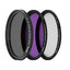 37mm 3 Piece Multi Coated HD Filter Kit (UV, CPL, FLD) for DSLR Camera