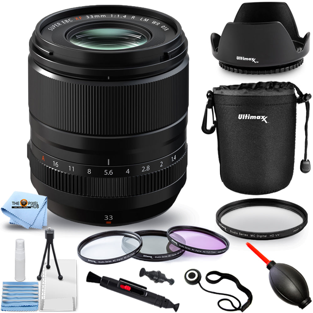 Objectif FUJIFILM XF 33 mm f/1.4 R LM WR 16719201 - Lot d'accessoires 10 pièces