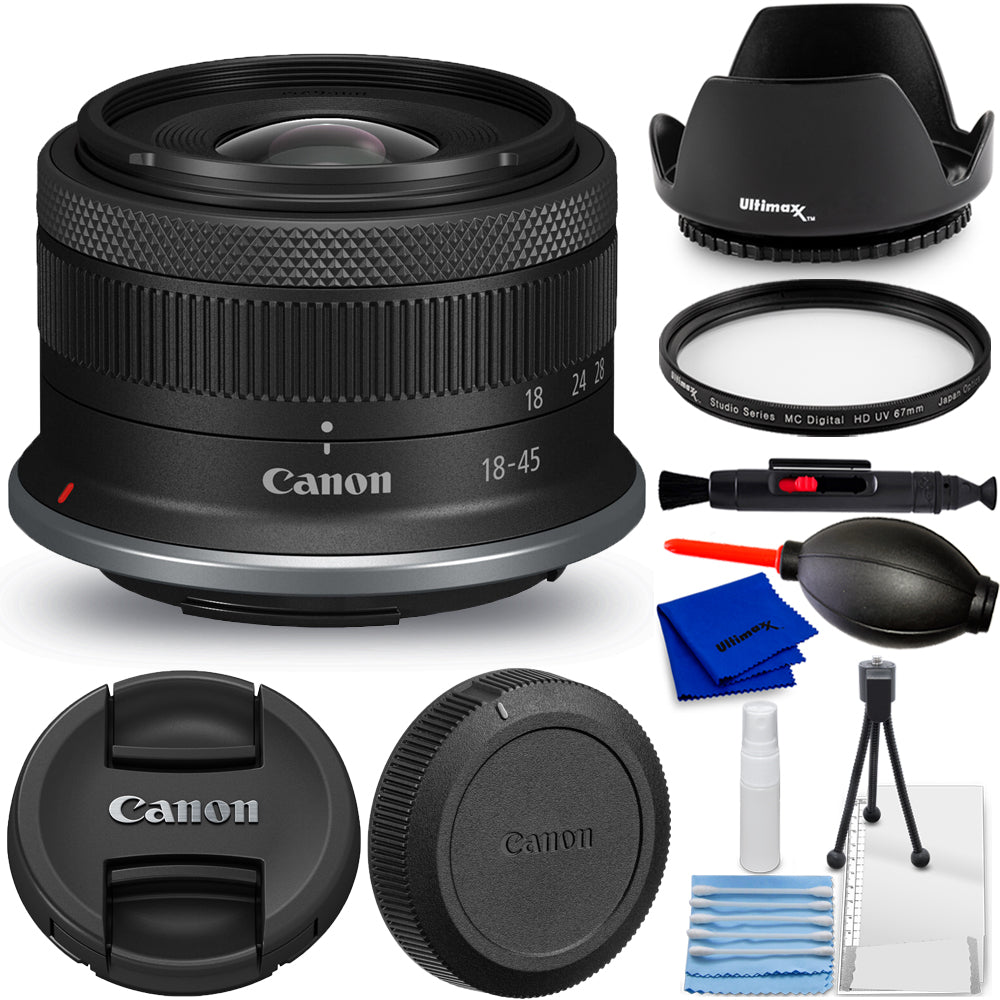 Objectif Canon RF-S 18-45 mm f/4.5-6.3 IS STM 4858C002 - Ensemble d'accessoires 7 pièces