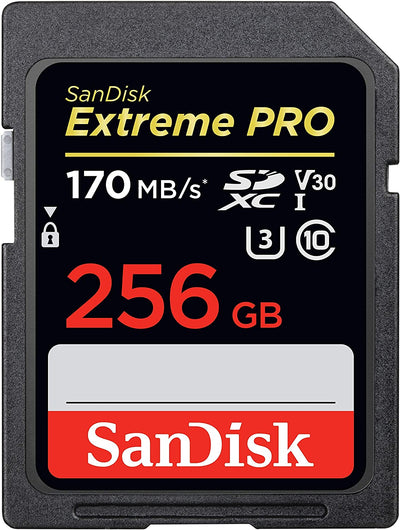 Carte SanDisk Extreme PRO SDXC UHS-I 256 Go - C10, U3, V30, 4K UHD, carte SD