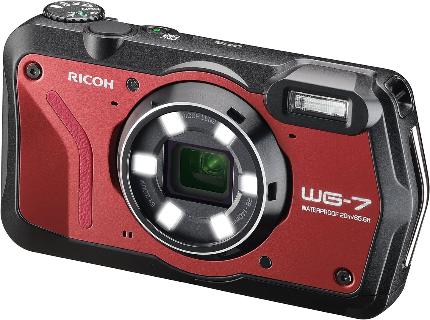 Photo 1 sur 6

 RICOH WG-7 Appareil photo numérique robuste, étanche à la poussière, caméra WEB 4K (rouge)