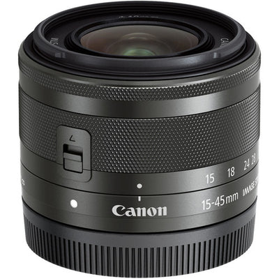 Canon EF-M 15-45mm f/3.5-6.3 IS STM Lens (Graphite) 0572C002 - New in White Box