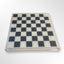 Lucite Acrylique Échecs + Dames Premium Set - Grand 17,5" (Transparent/Blanc)