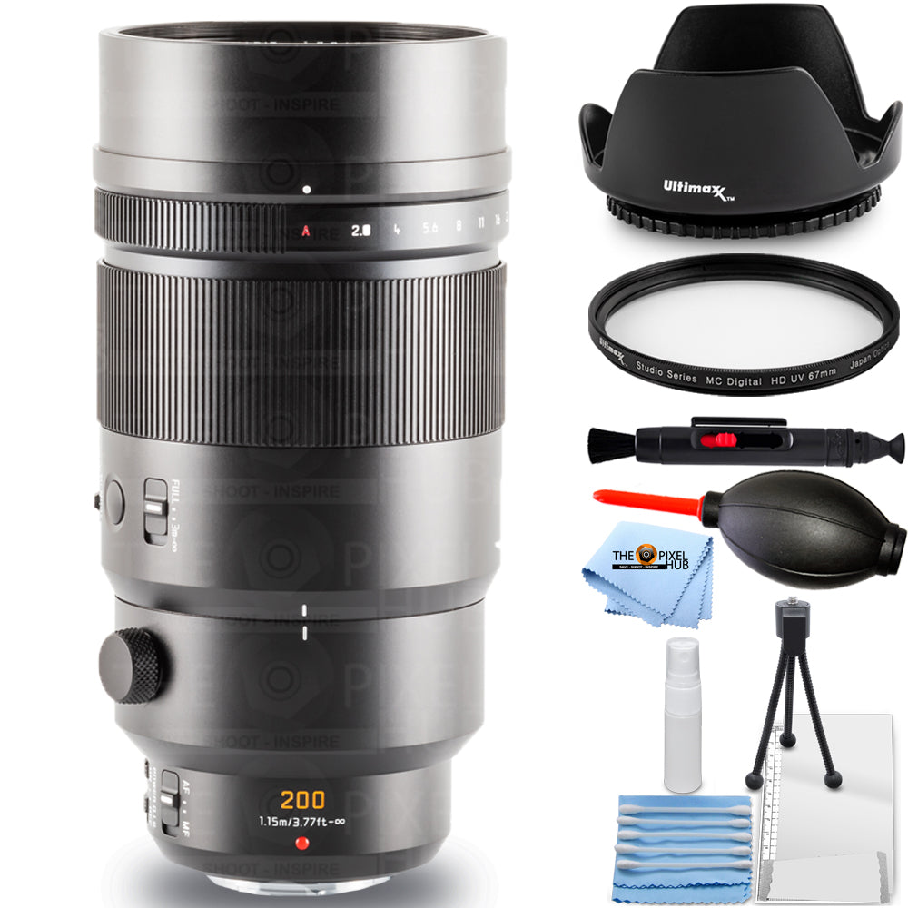 Panasonic Leica DG Elmarit 200mm f/2.8 POWER OIS Objectif + Filtre UV Bundle