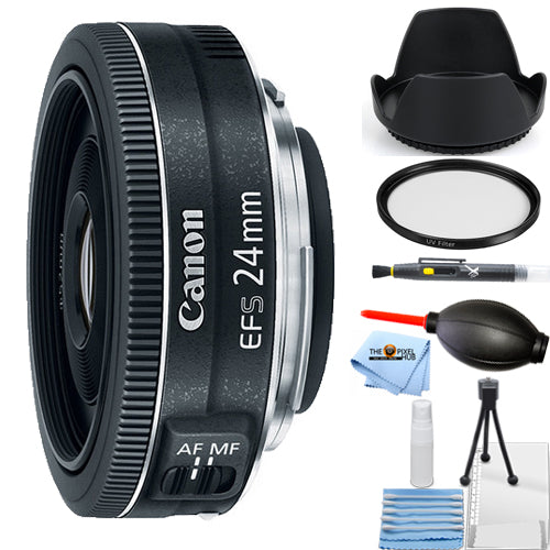 Objectif Canon EF-S 24 mm f/2.8 STM 9522B002 + ensemble de filtres UV ultraviolets