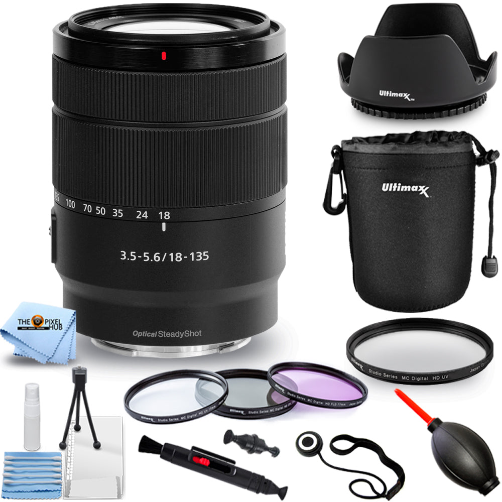 Sony E 18-135mm f/3.5-5.6 OSS Objectif + Kit de Filtres - Neuf dans une Boîte Blanche