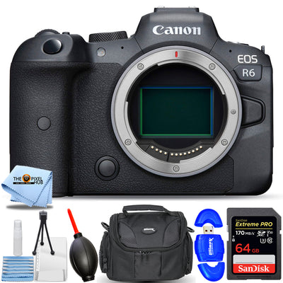 Appareil photo numérique sans miroir Canon EOS R6 (boîtier uniquement) - Ensemble d'accessoires 7 pièces