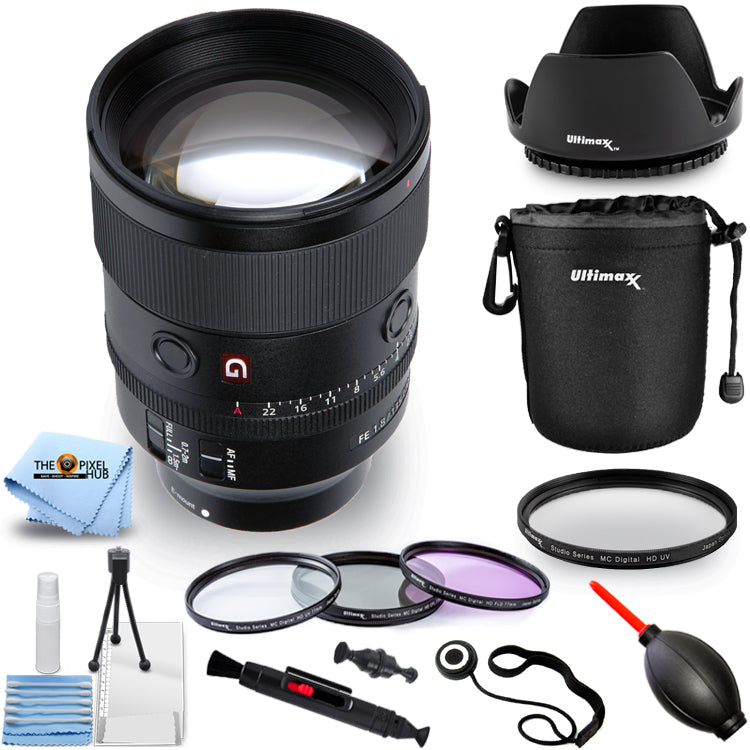 Objectif Sony FE 135 mm f/1.8 GM SEL135F18GM + kit de filtres + pochette d'objectif