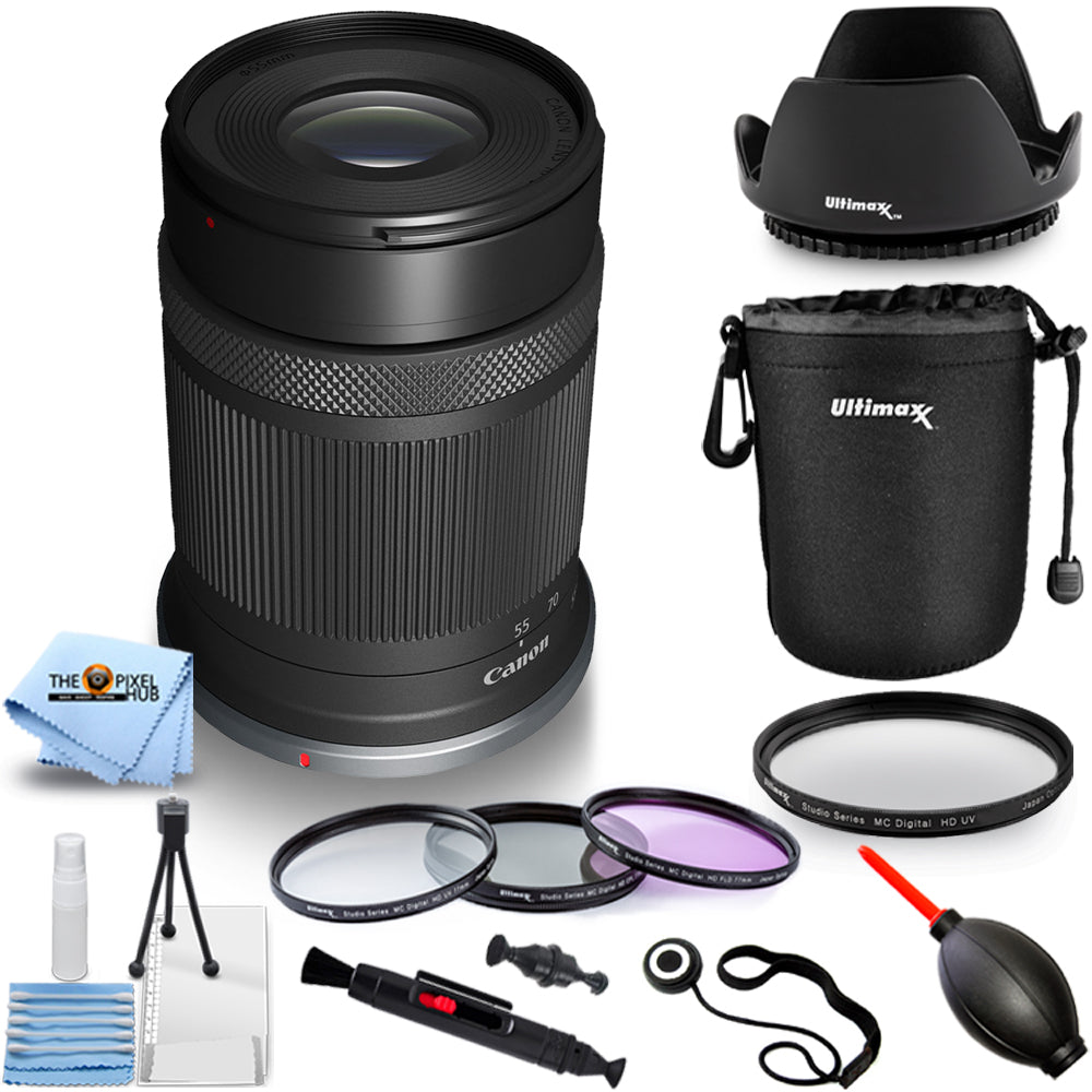 Objectif Canon RF-S 55-210 mm f/5-7.1 IS STM (Canon RF) 5824C002 - Kit d'accessoires 10 pièces