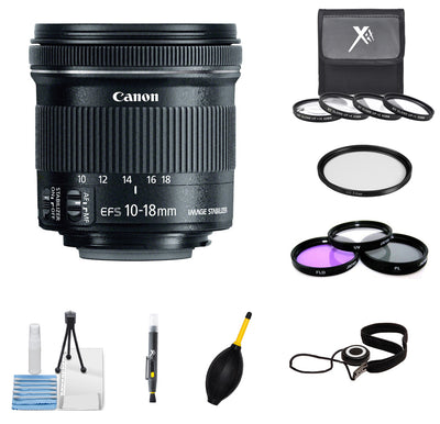 Canon EF-S 10-18mm f/4.5-5.6 IS STM + Kit d'objectif macro + Kit de filtres