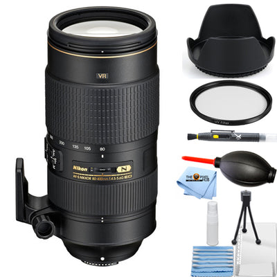 Nikon AF-S NIKKOR 80-400 mm f/4.5-5.6G ED VR Objectif 2208 – Lot de 7 accessoires