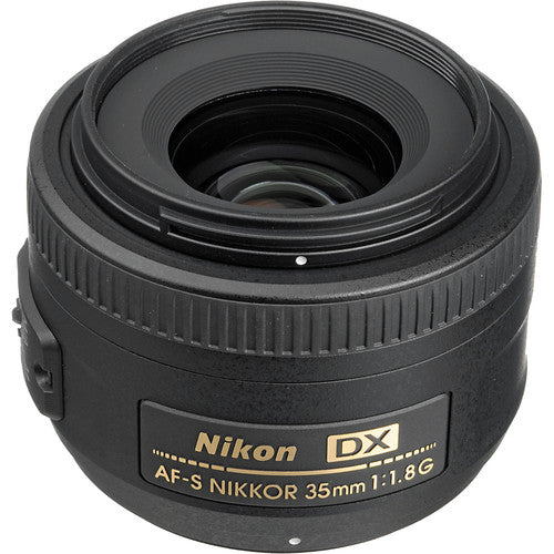 Nikon AF-S DX NIKKOR 35mm f/1.8G Lens (Black) + Lens Pouch + Filter Kit Bundle