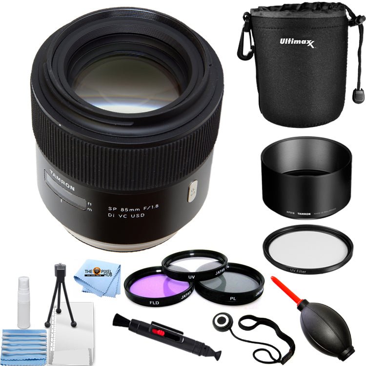 Objectif Tamron SP 85mm f/1.8 Di VC USD pour Nikon F - Ensemble d'accessoires 10PC