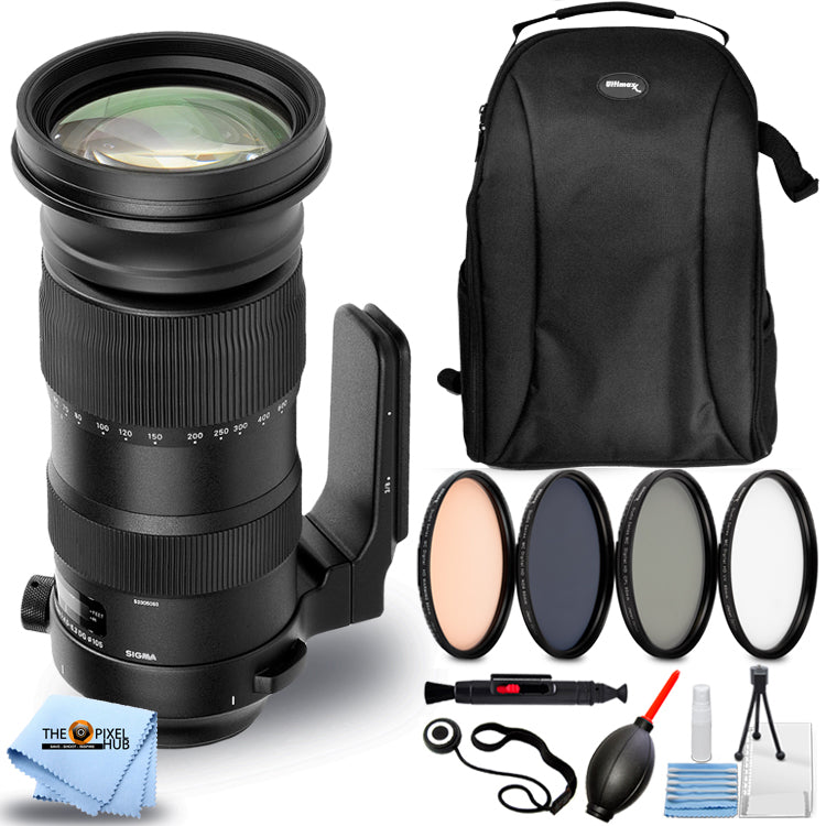 Sigma 60-600mm f/4.5-6.3 DG OS HSM Sports Lens for Nikon F + Filter Kit Bundle