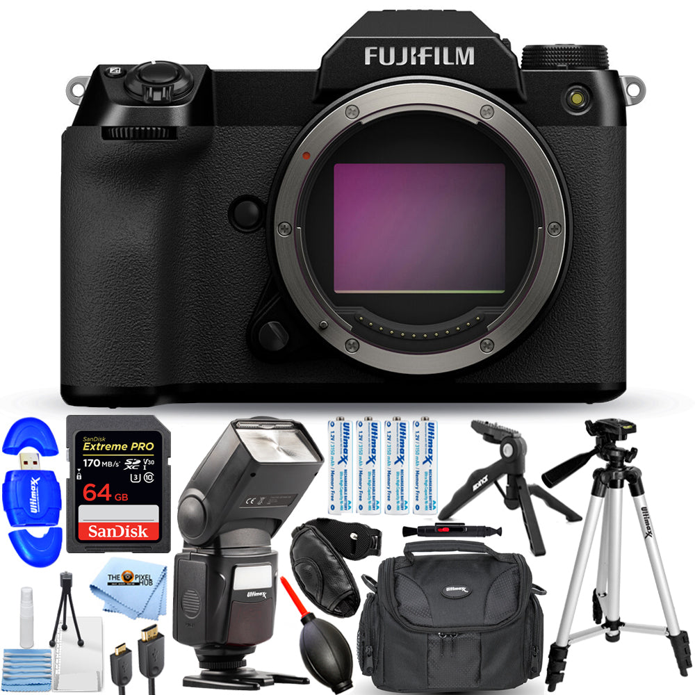 Appareil photo sans miroir moyen format FUJIFILM GFX 50S II - Ensemble d'accessoires 12 pièces