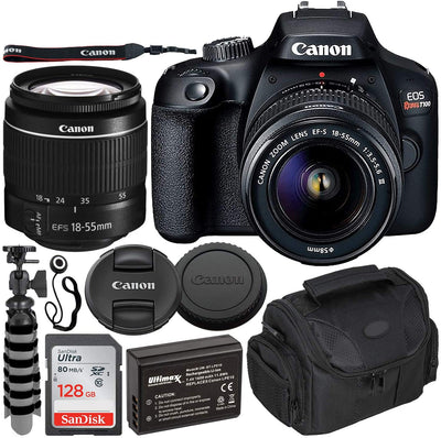 Canon EOS Rebel T100/4000D DSLR Camera with 18-55mm DC III Lens + 128GB Bundle