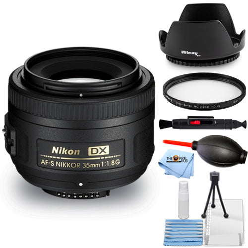 Nikon AF-S DX NIKKOR Objectif 35 mm f/1.8G (Noir) Ensemble de filtres UV essentiels