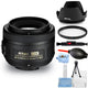 Nikon AF-S DX NIKKOR 35mm f/1.8G Lens (Black) Essential UV Filter Bundle Nikon