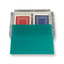 Porte-cartes à jouer en acrylique Lucite + cartes à jouer incluses (Turquoise)