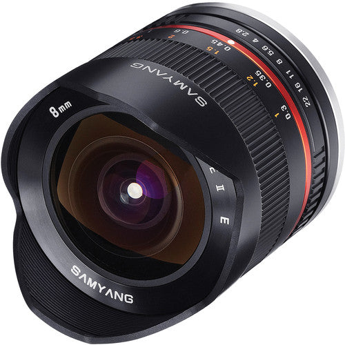 Objectif Samyang 8 mm f/2.8 Fisheye II pour monture Canon EF-M - SY8MBK28-M