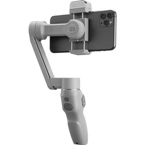 Stabilisateur de cardan pour smartphone Zhiyun-Tech Smooth-Q3 + 128 Go + ensemble d'éclairage LED