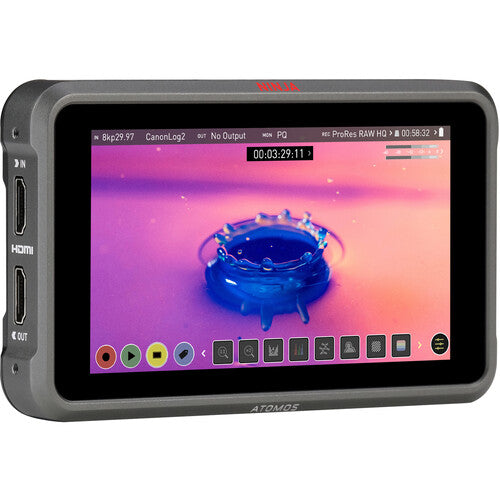 Atomos Ninja V+ Moniteur d'enregistrement brut 5,2" 8K HDMI H.265 + SSD 500 Go + BATT EXT