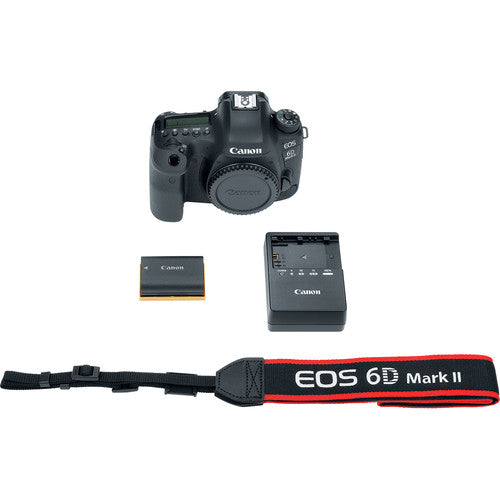 Appareil photo reflex numérique Canon EOS 6D Mark II (boîtier) + poignée de batterie BG-E21 + pack 64 Go