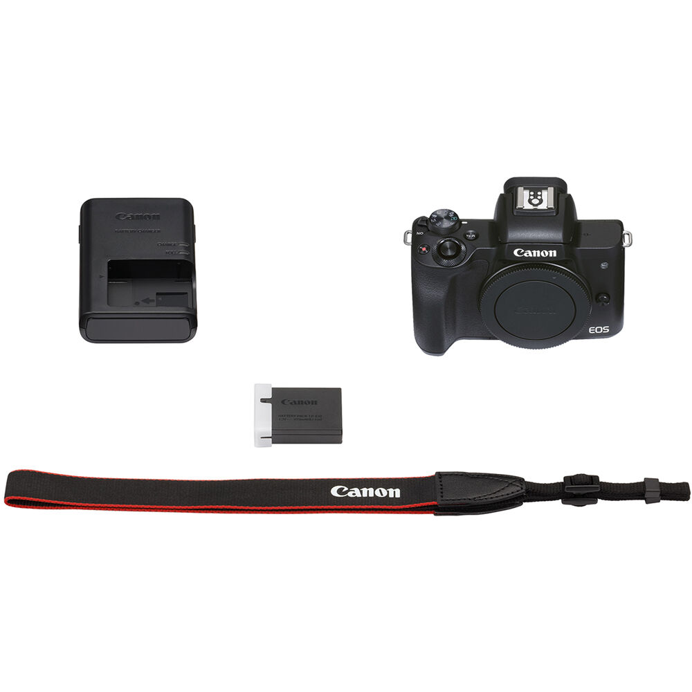 Appareil photo sans miroir Canon EOS M50 Mark II (noir) 4728C001 - Ensemble d'accessoires 7 pièces