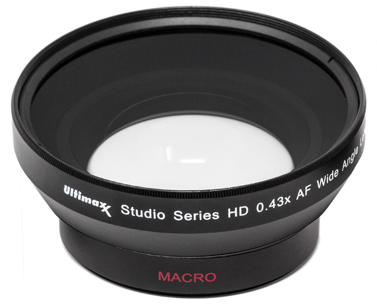 ULTIMAXX 62mm .43x Ultra Fast AF HD Wide Angle Lens for DSLR + Video Recording