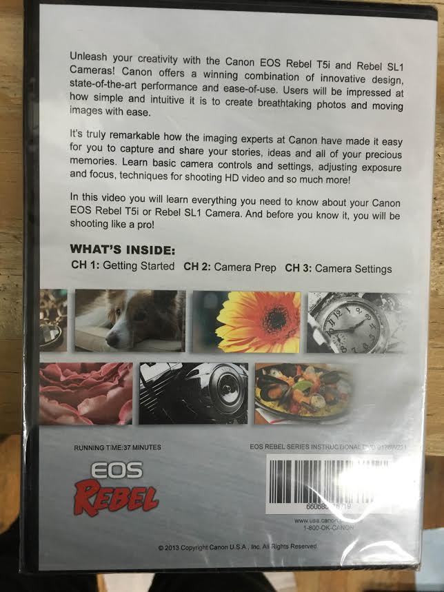 DVD Canon : Vidéo d'instructions sur les appareils photo numériques EOS Rebel - 0184W177