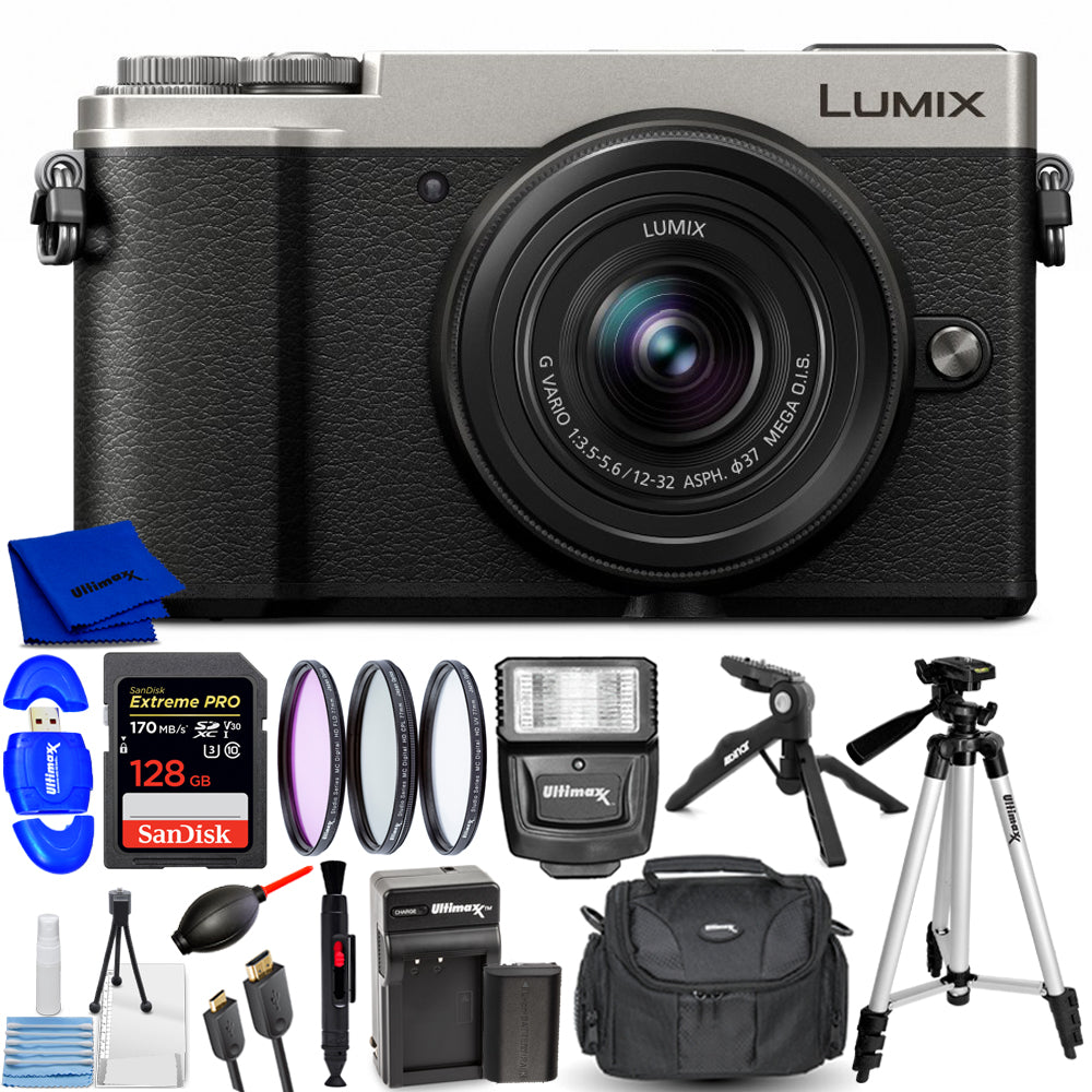 Panasonic Lumix GX9 with 12-32mm f/3.5-5.6 ASPH MEGA O.I.S. Lens (Silver) Bundle