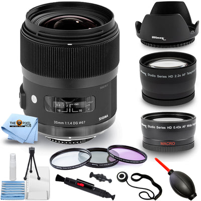 Objectif Sigma 35 mm f/1.4 DG HSM Art pour Canon EF – Lot d'accessoires 10 pièces