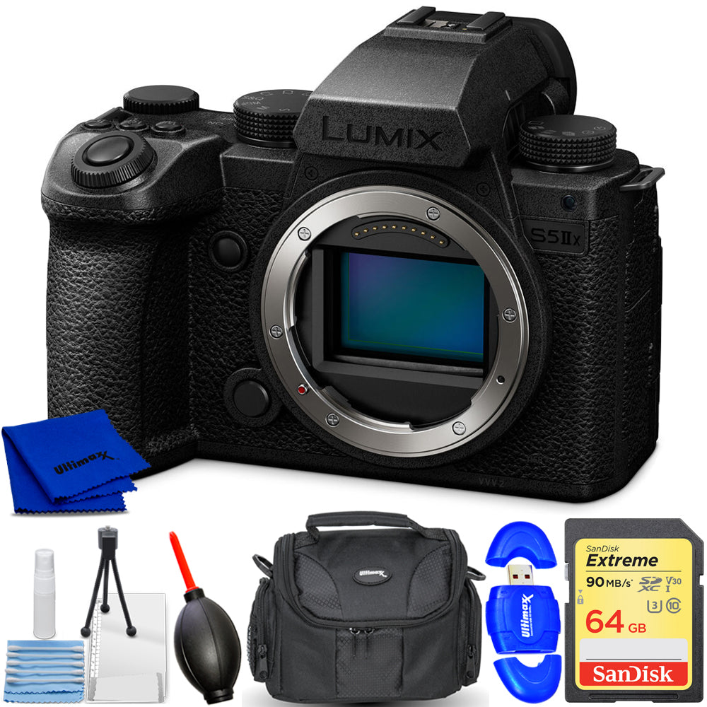 Appareil photo sans miroir Panasonic Lumix S5 IIX DC-S5M2XBODY - Ensemble d'accessoires 7 pièces