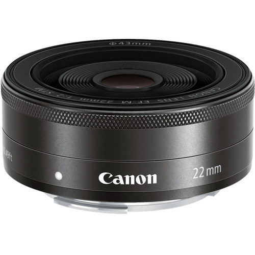 Objectif Canon EF-M 22 mm f/2 STM 5985B002 + filtre UV + pochette d'objectif