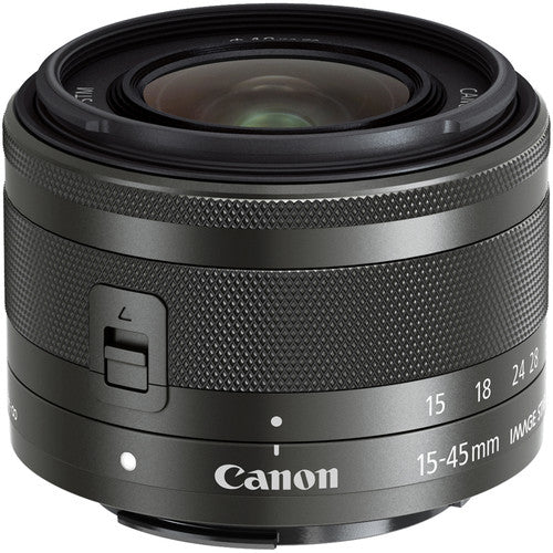 Objectif Canon EF-M 15-45 mm f/3.5-6.3 IS STM (graphite) 0572C002 - Neuf dans une boîte blanche