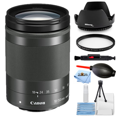 Objectif Canon EF-M 18-150 mm f/3.5-6.3 IS STM (graphite) 1375C002 - Ensemble de filtres UV