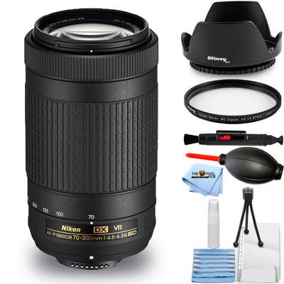 Nikon AF-P DX NIKKOR 70-300mm f/4.5-6.3G ED VR Lens White Box - UV FIlter Bundle