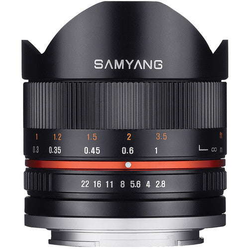 Objectif Samyang 8 mm f/2.8 Fisheye II pour monture Canon EF-M - SY8MBK28-M