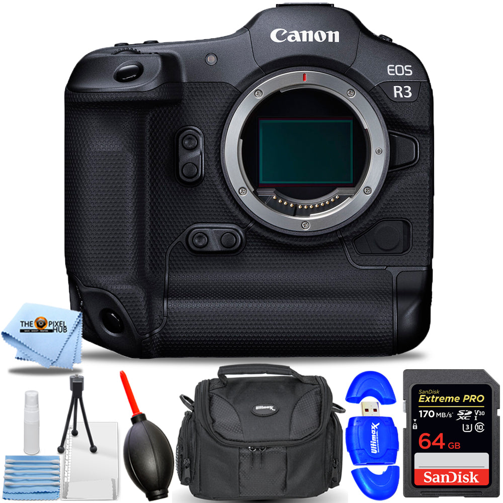 Appareil photo numérique sans miroir Canon EOS R3 (boîtier uniquement) - Ensemble d'accessoires 7 pièces