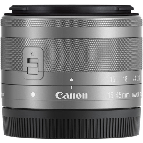 Canon EF-M 15-45mm f/3.5-6.3 IS STM Objectif (Argent) 0597C002 - Kit d'accessoires 7PC