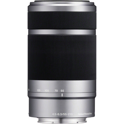 Objectif Sony E 55-210 mm f/4.5-6.3 OSS (argent) SEL55210 - Neuf dans une boîte blanche