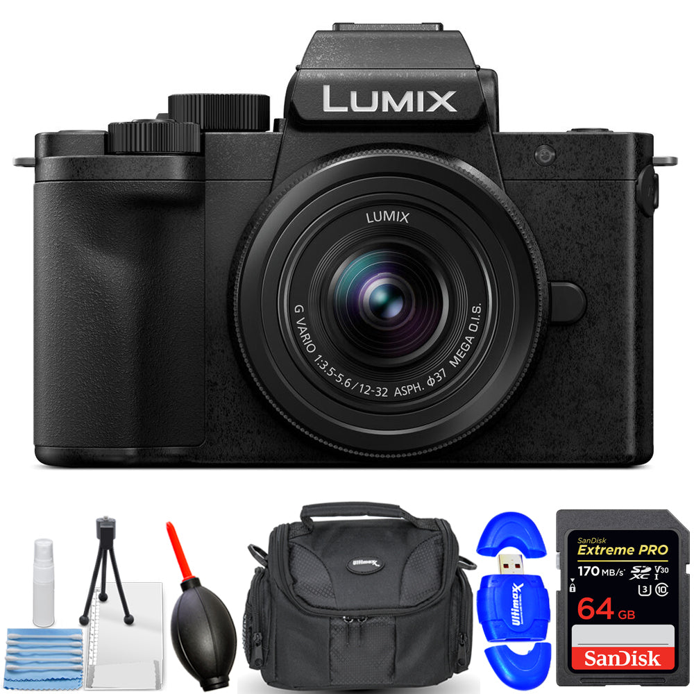 Panasonic Lumix G100 Mirrorless Camera with 12-32mm Lens DC-G100KK - 64GB Kit