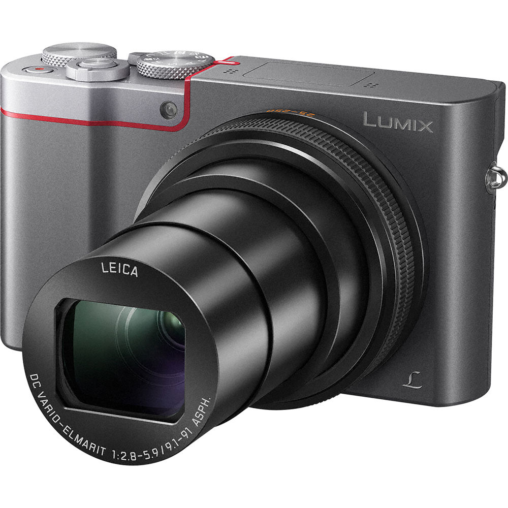 Appareil photo numérique Panasonic LUMIX DC-TZ220D/ZS200D (argent) - Ensemble d'accessoires 7 pièces