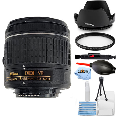 Nikon AF-P DX NIKKOR 18-55mm f/3.5-5.6G VR Objectif UV Bundle - Nouveau dans une boîte blanche