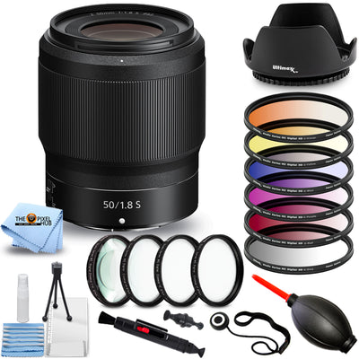 Objectif Nikon NIKKOR Z 50 mm f/1.8 S + kit de 6 filtres couleur progressifs