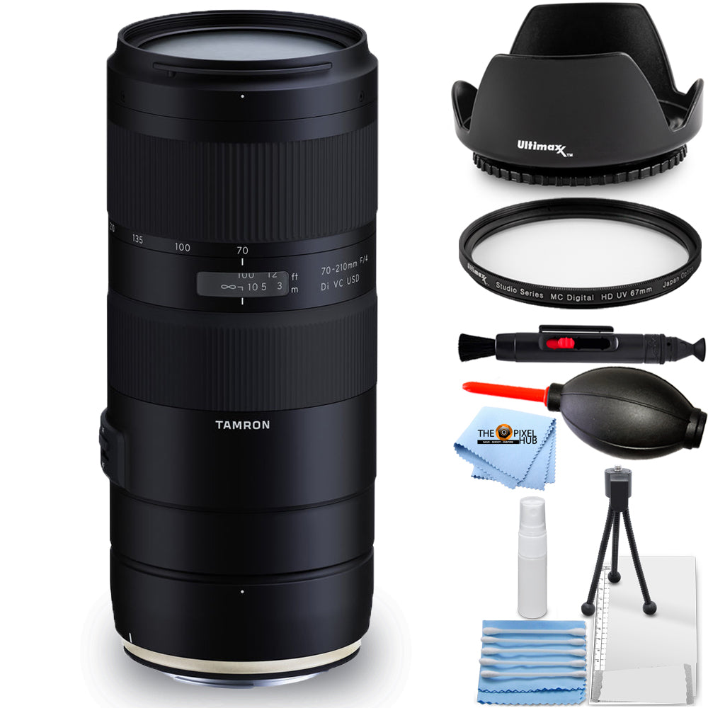 Objectif Tamron 70-210 mm f/4 Di VC USD pour Canon EF – Ensemble de filtres UV essentiels